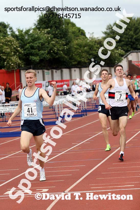 Senior boys 1500 metres, 2015 English Schools, Gateshead. Photo: David T. Hewitson/Sports for All Pics